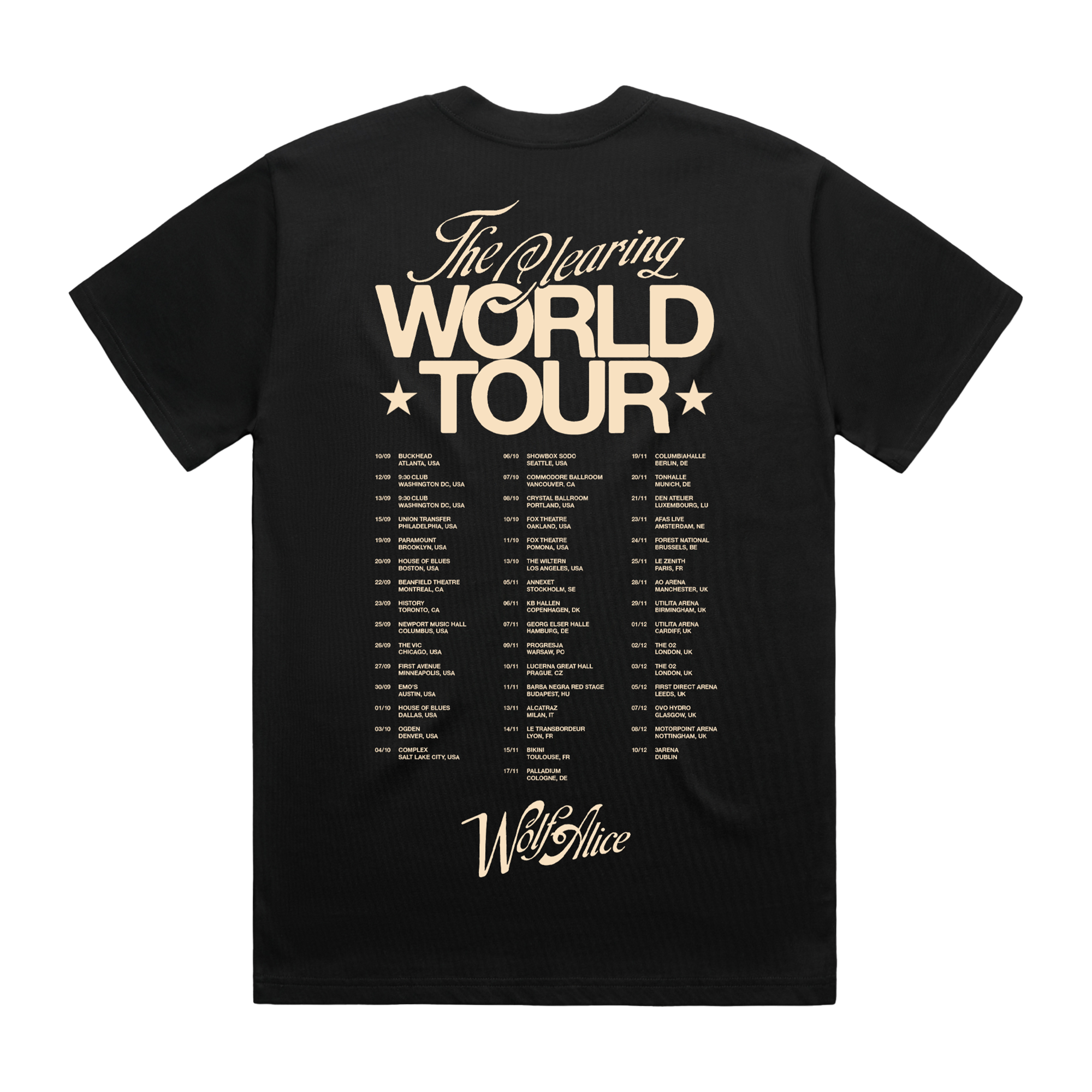 The Clearing 2025 Tour T-Shirt | Wolf Alice Official Store