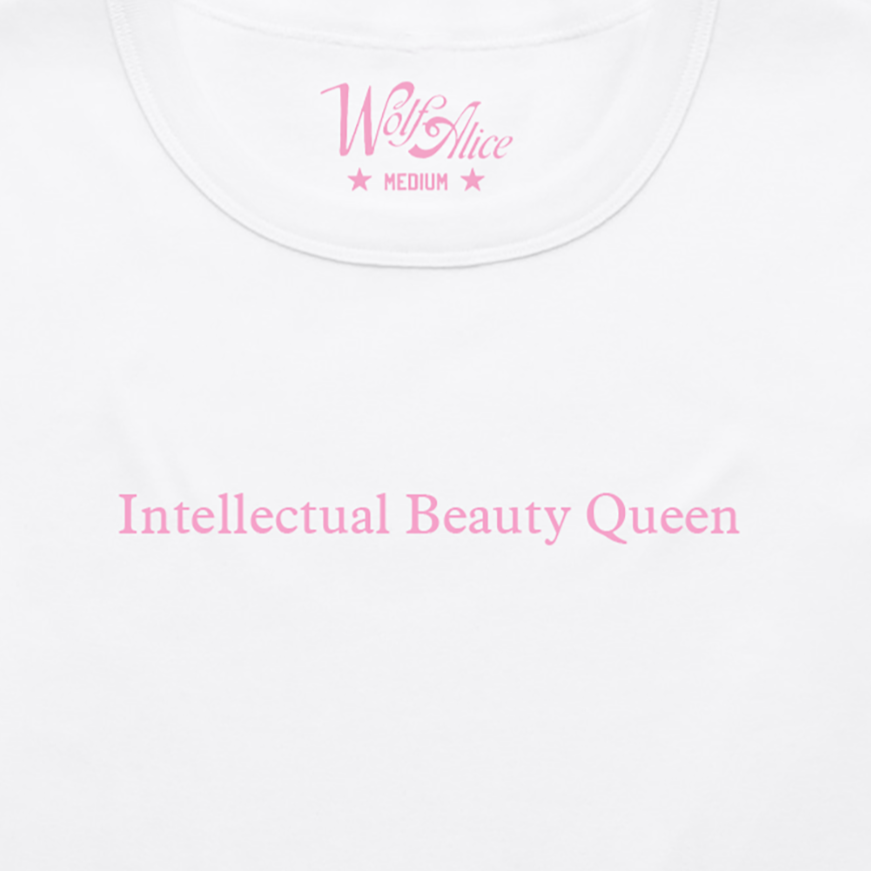'Intellectual Beauty Queen' White Baby Tee