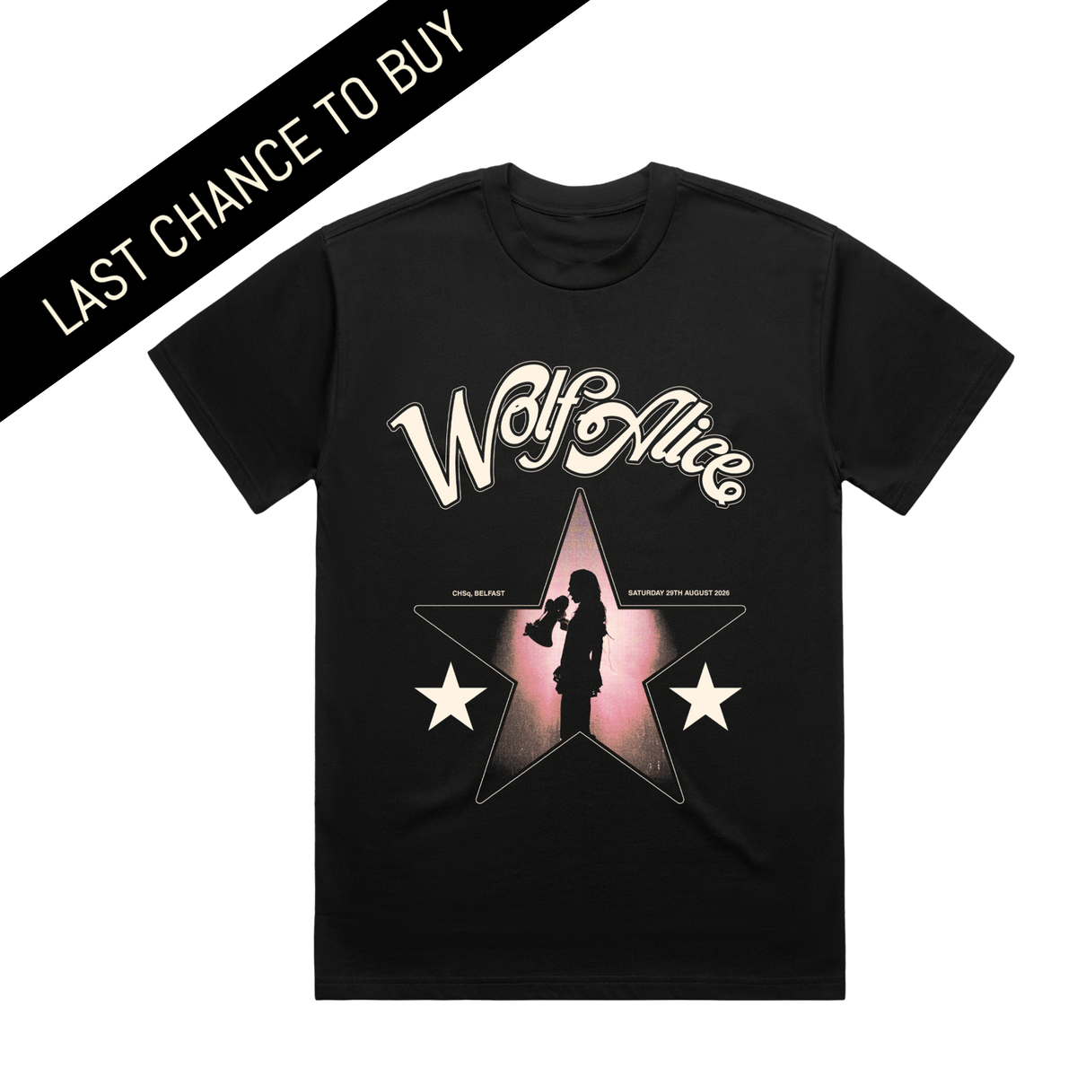 Wolf Alice Belfast Event T-Shirt Black