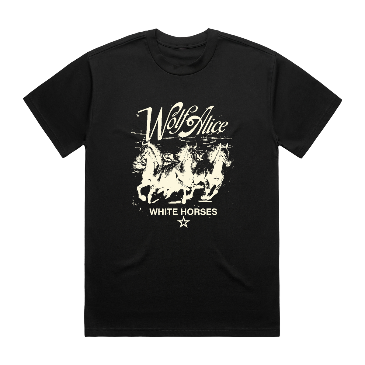 White Horses T-Shirt (Black)