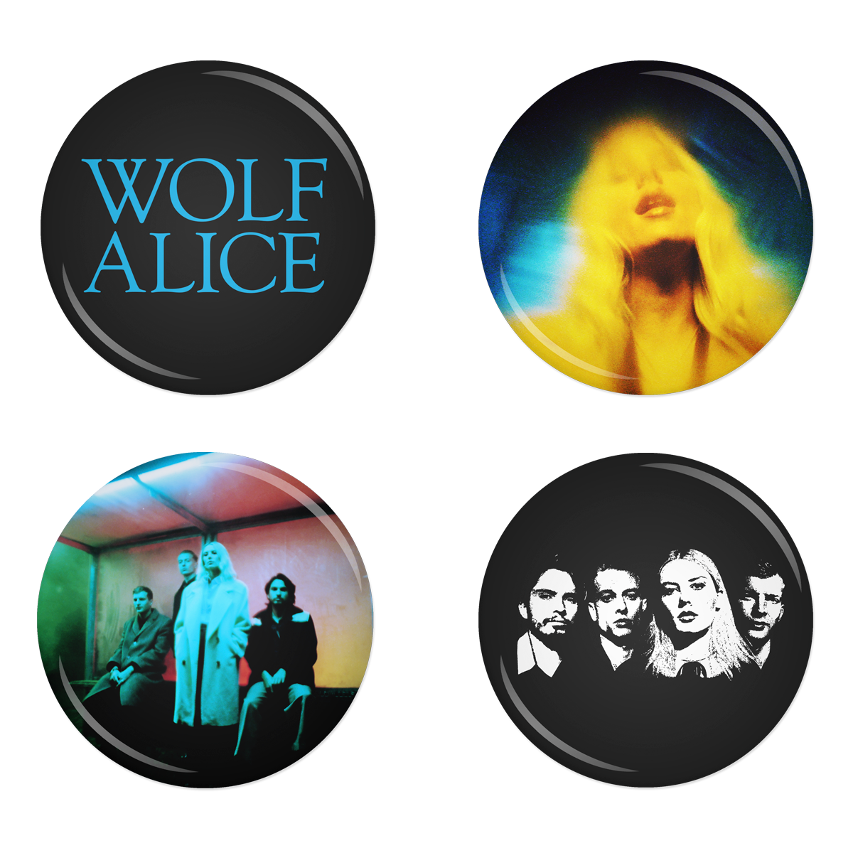 Wolf Alice 4 Badge Set